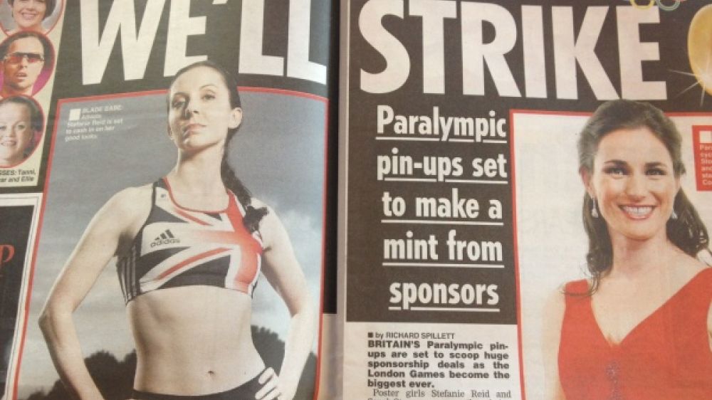 Les &quot;pin-up&quot; des Paralympiques en double page dans le Daily Star