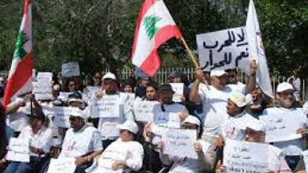 L&#039;union des handicap&eacute;s du Liban organise une manifestation pour le droit au travail