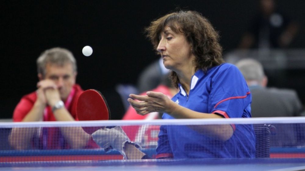 Isabelle Lafaye-Marziou, m&eacute;daill&eacute;e de bronze en tennis de table.